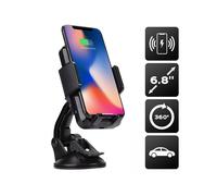 Supporto Auto Caricatore QI Smartphone Fissaggio Parabrezza/Griglia Akashi