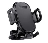 Supporto auto cruscotto vetro con ventosa per cellulari da 4.5" a 6.5" nero