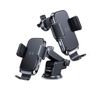 Supporto Auto 2 in 1 Forcell Ricarica Qi Ventosa e Ventola Nero
