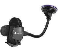 Supporto Auto Smartphone Ovale Fissaggio Ventosa Braccio Lungo 27cm Forcell Nero