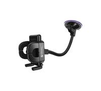 Supporto Auto Smartphone Fissaggio Ventosa Braccio Lungo 27cm Forcell Nero