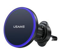 Supporto auto magnetico USAMS con ricarica wireless 15W nero