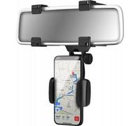 Supporto auto per smartphone regolabile su retrovisore rotante 360°