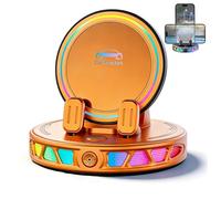 Supporto Auto per Smartphone RGB con Caricatore Wireless, Supporto Magnetico per Auto con Ricarica Rapida 15W, Porta Telefono per Cruscotto e Parabrezza con Rotazione 360° (Orange)