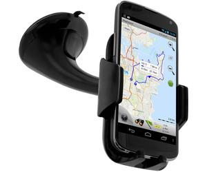 Supporto Auto Rotante Nero Smartphone - Riparazione Ventosa