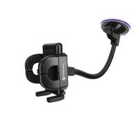 Supporto Auto Smartphone Fissaggio Ventosa Braccio Lungo 27cm Forcell Nero
