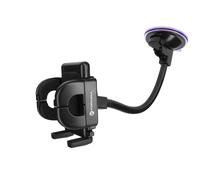 Supporto Auto Smartphone Fissaggio Ventosa Braccio Lungo 27cm Forcell Nero