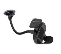 Supporto Auto Smartphone Ovale Fissaggio Ventosa Braccio Lungo 27cm Forcell Nero