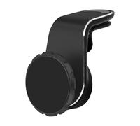 Supporto Auto Smartphone Sistema Magnetico Fissaggio Griglia Aerazione - Nero