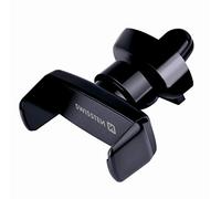 SUPPORTO AUTO UNIVERSALE 65010402 CON FISSAGGIO PER BOCCHETTE D'ARIA E ROTAZIONE 360° APERTURA DA 6 A 9 CM NERO SWISSTEN