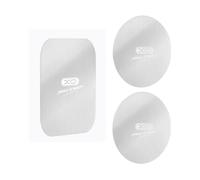 3x Adattatori magnetici per supporto auto, piastre metalliche XO argento