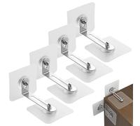 Supporto autoadesivo da parete per mobili, anti-ribaltamento, fissaggio per mobili da parete, 4 elementi di fissaggio per mobili domestici, senza fori, supporto per armadi, telaio del letto