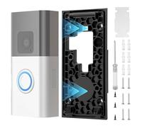 Supporto Autoadesivo per Ring Video Doorbell - Senza Fori, Compatibile con 1/2/2ª Gen/3/3 Plus/4/Plus/Pro (2024), Facile da Installare su Porta o Parete, Riutilizzabile per Casa e Ufficio