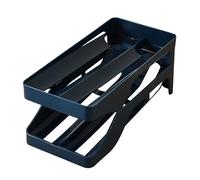 Supporto automatico for rotolamento delle uova, organizzatore for distributore di 30 uova, vassoio for organizzatore di uova a doppio strato(Dark blue)