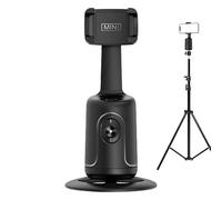 Supporto automatico per il rilevamento del viso, rotazione automatica di 360 gradi, per cellulare, da tavolo, per letto, auto, matrimoni, palestra, cucina, vacanze, giochi musicali