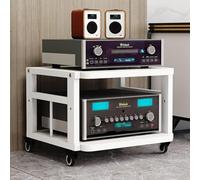 Supporto AV con 4 ripiani, regolabile, per soggiorno, sala giochi, studio musicale, mobile con ripiani, design moderno