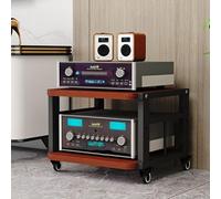 Supporto AV con 4 ripiani, regolabile, per soggiorno, sala giochi, studio musicale, mobile con ripiani, design moderno