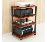 Supporto AV Ma a 3 livelli - Piccolo supporto TV con gambe in metallo per casa ufficio e teatro - Mensola naturale per centro intrattenimento Dimensioni: 60 x 48 x 64 cm o/video Conent Rack