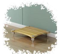 Supporto AV Ma da 83,8 cm, a 1 livello, in legno, per amplificatori e giradischi, ideale per casa, ufficio, teatro, DJ e router WiFi (noce chiaro)