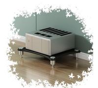 Supporto AV Ma da 83,8 cm, a 1 livello, in legno, per Hi-Fi o giradischi, supporto per casa/ufficio/teatro/DJ/router WiFi (nero)