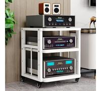 Supporto AV regolabile a 3 livelli con armadietto per soggiorno, sala giochi, studio musicale, design moderno per una migliore organizzazione