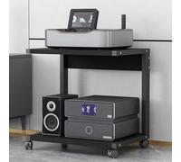 Supporto AV Tower Rack con ruote, scaffale per intrattenimento per console di gioco, lettore DVD, accessori TV, proiettore
