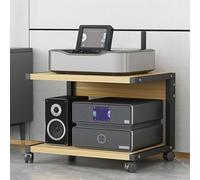 Supporto AV Tower Rack con ruote, scaffale per intrattenimento per console di gioco, lettore DVD, accessori TV, proiettore