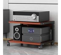 Supporto AV Tower Rack con ruote, scaffale per intrattenimento per console di gioco, lettore DVD, accessori TV, proiettore