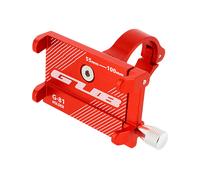 Supporto bici per smartphone 55-100 mm di larghezza manubrio G-81 Acciaio rosso