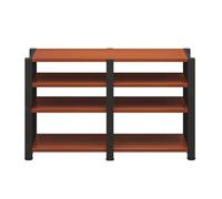 Supporto AVSte a 4 Livelli, Moderno o-VideoStand con Ruote, Mobile Ma STO, Adatto per contenuti di intrattenimento, Soggiorno, Sala Giochi, Sala Video (Teak, 120x52x72 cm).