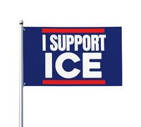 Supporto bandiera di ghiaccio 3x5 con arazzo con cartello bandiera di ghiaccio con 2 occhielli in metallo senza supporto per bandiera