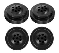 Supporto Bandiera in Plastica Nero 8 Fori 4 Pezzi per Scrivania Ufficio