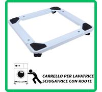 Supporto base carrello per lavatrice e asciugatrice universale con ruote freno