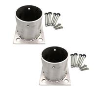 Supporto Base per palo 2 pezzi di legno alla base del palo di cemento Dia 200 150 120 100 80 70 60 50 40 35 25 MM, Colonna rotonda pavimento ancore Flangia per recinzione a catena(Dia 110mm)