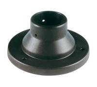Supporto Base per Testa Palo Ø60mm Lampada Asta Lanterna da Rotonda Nera Ø170mm