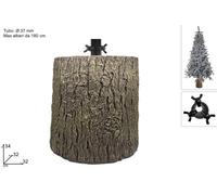 Supporto Base Tronco Per Albero Di Natale Effetto Legno in Fibra di Vetro Decora
