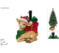Supporto Base Tronco Per Albero Di Natale Effetto Legno in Fibra di Vetro Decora