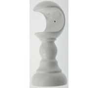 Supporto bastone tenda in legno aperto Ø 3,5 x 14 cm bianco 2 pz Bianco