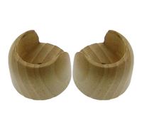 Supporto bastone tenda Rosetta Ø 2,8 x L 4 cm naturale 2 pz Naturale