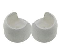 Supporto bastone tenda Rosetta Ø 2,8 x L 4 cm shabby bianco 2 pz Bianco pitturato a calce