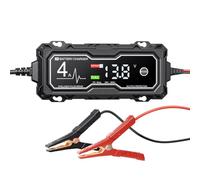 Supporto batteria, amministratore caricabatterie per auto intelligenti | Display LED ABS Automatico Smart Trickle - Caricatore a galleggiante e desolfatore per moto, caricabatteria D