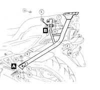 Supporto bauletto Alurack argento per Yamaha FZ 6/Fazer (2007-2009)