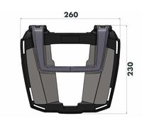 Supporto bauletto Easyrack nero per Honda CBF 500 (2004-2007)