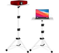 Supporto bianco per proiettore, treppiede per computer portatile, regolabile in altezza, supporto da pavimento per ufficio, casa, palco, studio, supporto per DJ