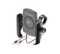Supporto per telefono Interphone Crab con ricarica wireless e USB-C nero