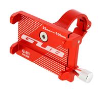 Supporto bici per smartphone 55-100 mm di larghezza manubrio G-81 Acciaio rosso