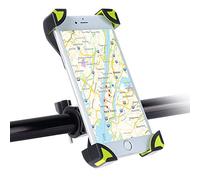 Supporto Bici Smartphone, SKYEE Porta Cellulare Bici per MTB Ultra Stabile 4 Angoli Bloccati Universale Supporto Bicicletta Ciclismo per Manubrio per iPhone 8, Samsung S9 Smartphone - Nero/Verde