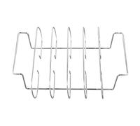 Supporto Bistecche e Costine, Supporto per Arrosti Costine Maiale, Rastrelliere per Barbecue per Fumare, 5 File capacità Riutilizzabile Barbecue Rib Rack, Accessori per Grigliare, 31 x 25 x 7.3 cm