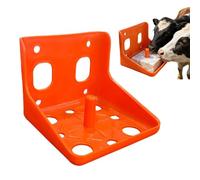 Supporto blocco sale PP resistente mucche cervi pecore capre, montaggio a parete ampia apertura facile lamellare, previene l'inquinamento umidità salute animale, 16,5 x 16,5 x 14 cm, arancione