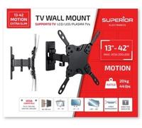 Supporto Braccio Staffa TV13"-42" Motion Exstra Slim LCD/LED/PLASMA Inclinabile